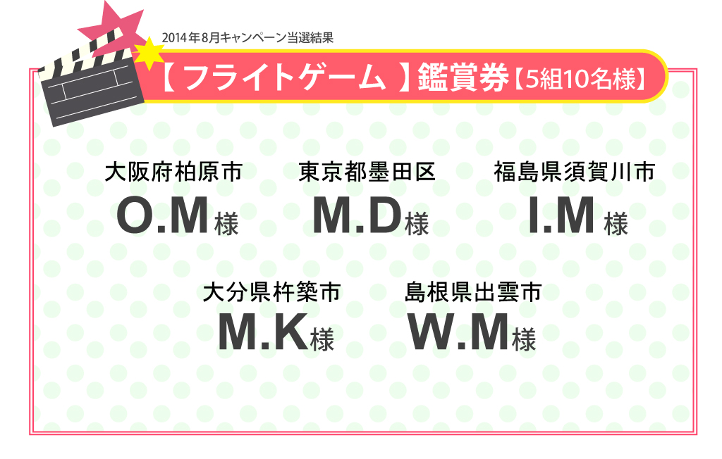 2014年8月当選結果