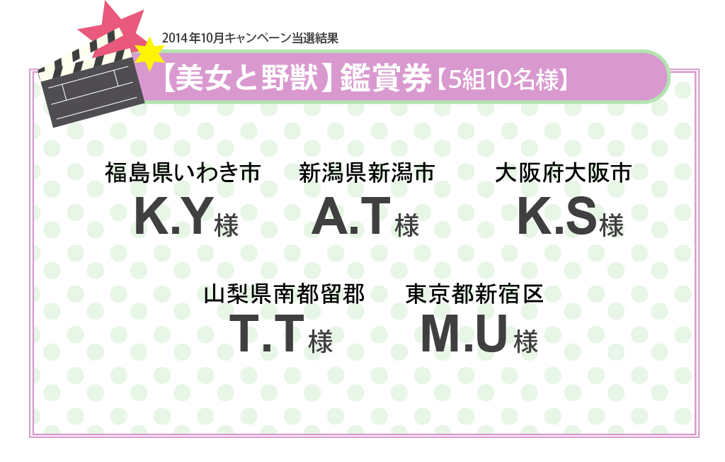 2014年10月当選結果